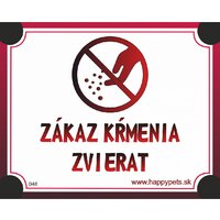 Tabuľka - zákaz kŕmenia zvierat
